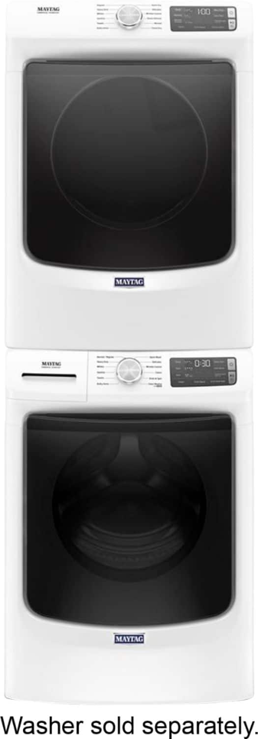 Alt View 13. Maytag - 7.3 Cu. Ft. Stackable Gas Dryer with Extra Power Button - White.