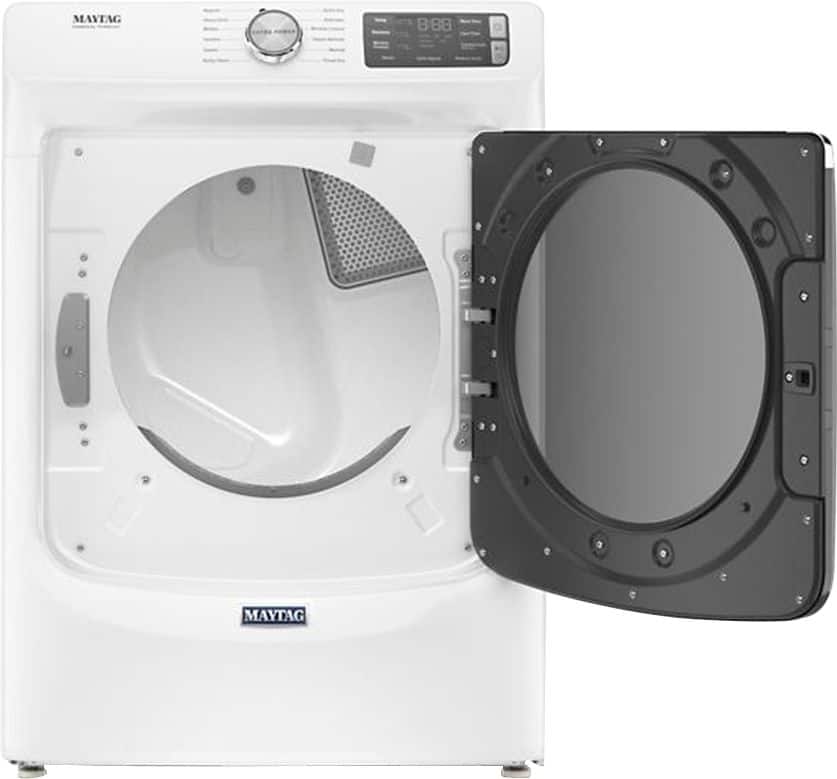 Alt View 14. Maytag - 7.3 Cu. Ft. Stackable Gas Dryer with Extra Power Button - White.