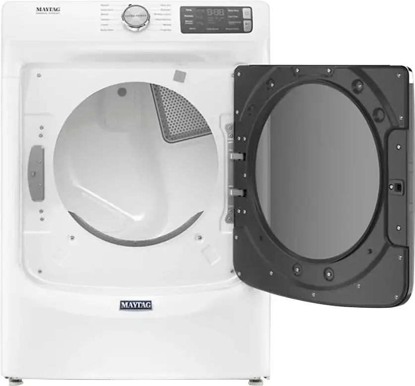 Alt View 14. Maytag - 7.3 Cu. Ft. Stackable Gas Dryer with Extra Power Button - White.