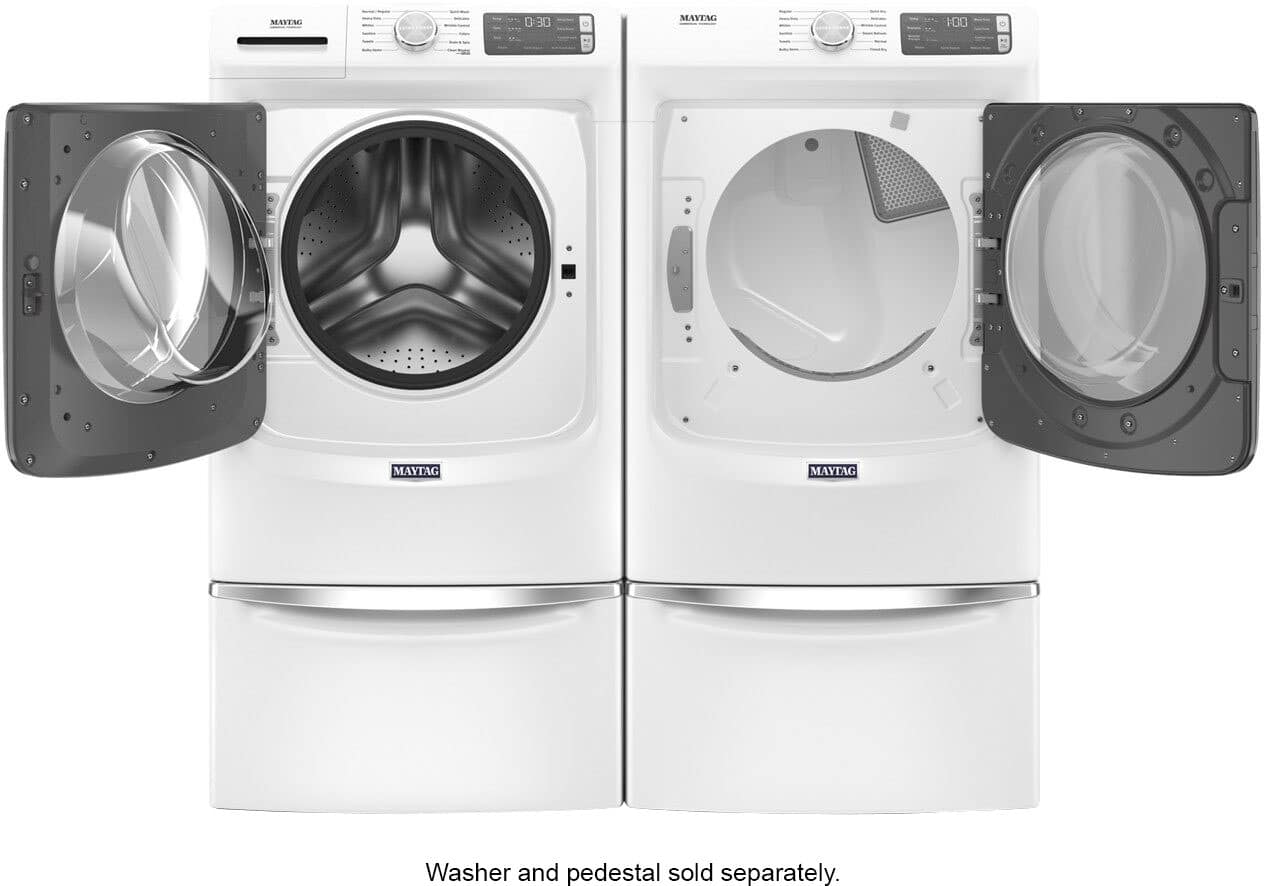 Alt View 17. Maytag - 7.3 Cu. Ft. Stackable Gas Dryer with Extra Power Button - White.