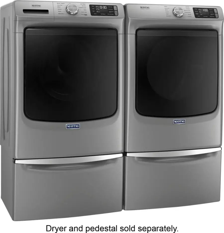 Alt View 13. Maytag - 4.8 Cu. Ft. High Efficiency Stackable Front Load Washer with Steam and Fresh Hold - Metallic Slate.