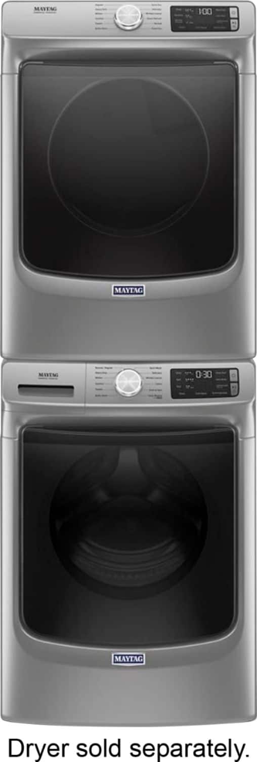Alt View 15. Maytag - 4.8 Cu. Ft. High Efficiency Stackable Front Load Washer with Steam and Fresh Hold - Metallic Slate.