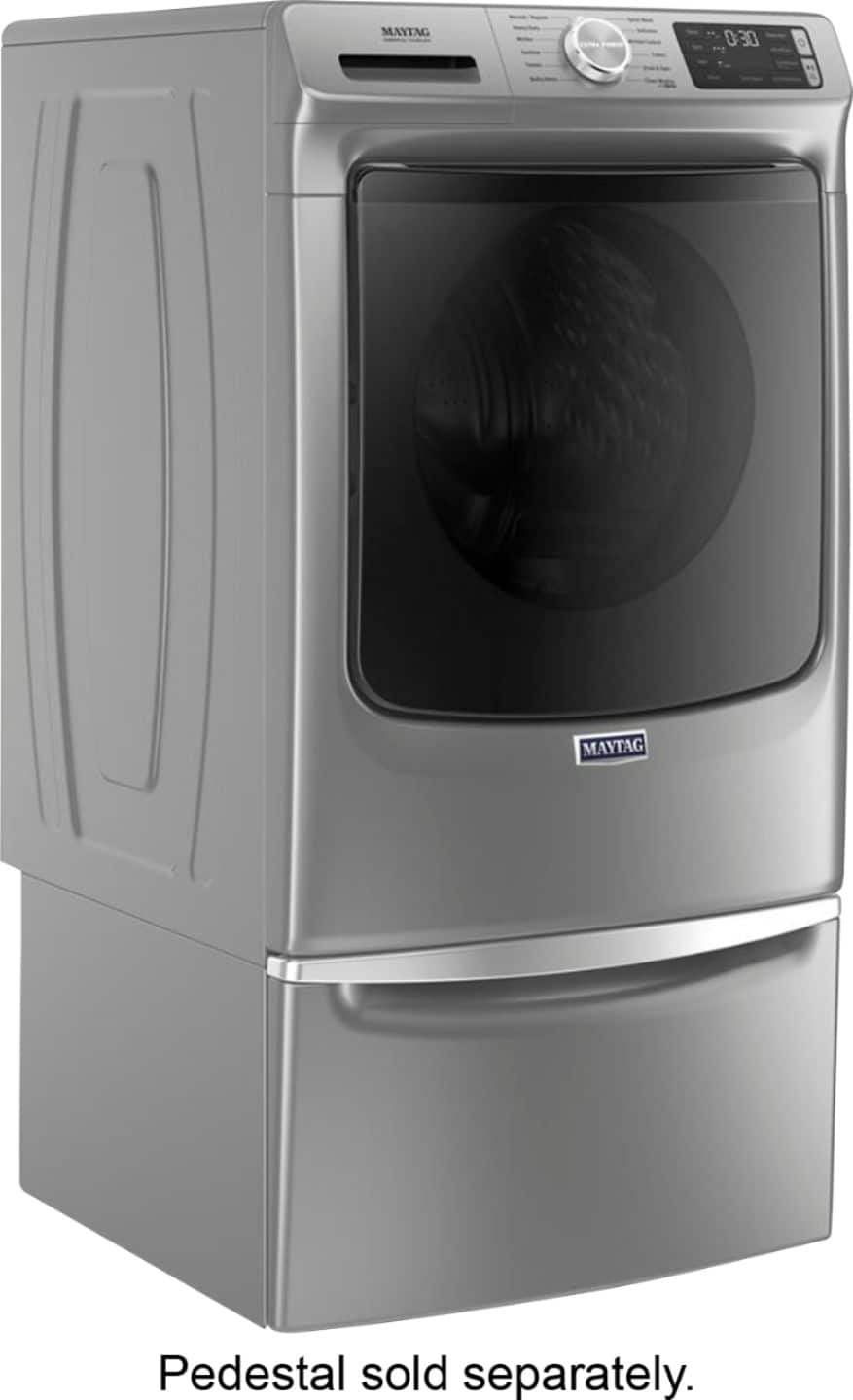Alt View 1. Maytag - 4.8 Cu. Ft. High Efficiency Stackable Front Load Washer with Steam and Fresh Hold - Metallic Slate.