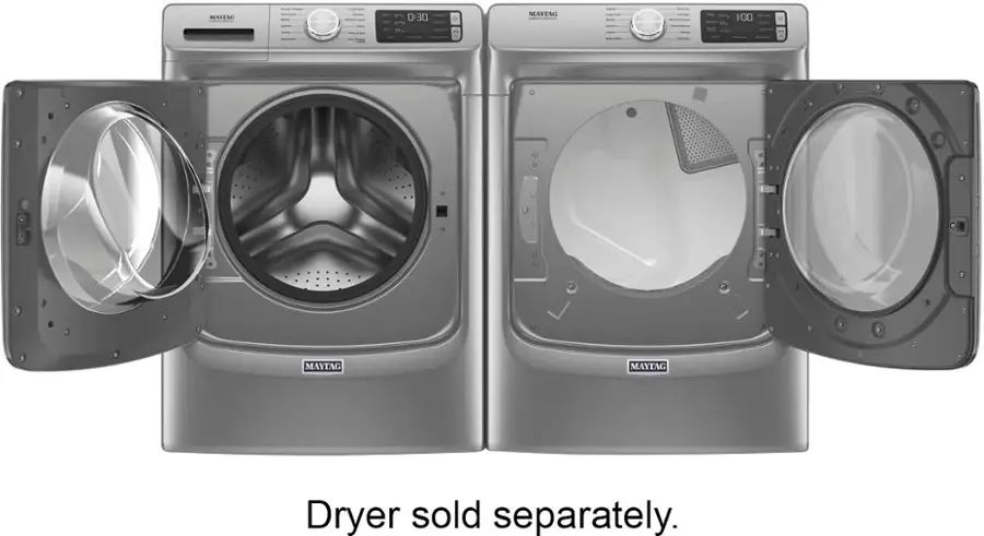 Alt View 23. Maytag - 4.8 Cu. Ft. High Efficiency Stackable Front Load Washer with Steam and Fresh Hold - Metallic Slate.