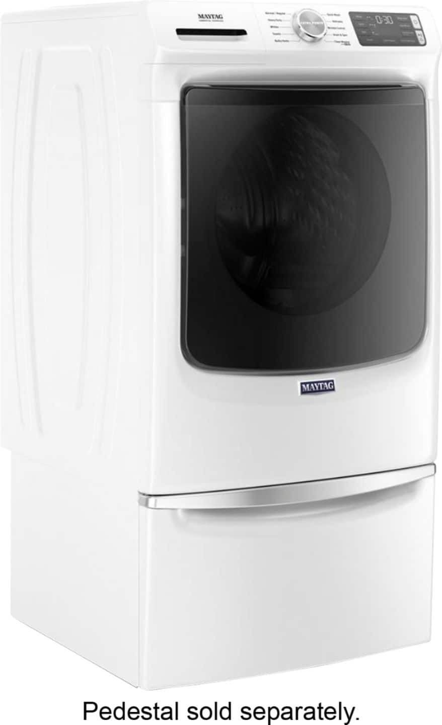 Alt View 24. Maytag - 4.5 Cu. Ft. High-Efficiency Stackable Front Load Washer with Steam and Fresh Spin - White.