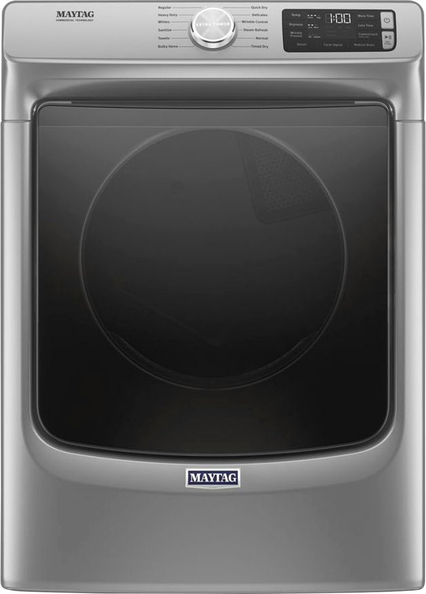Zoom in on Front Zoom. Maytag - 7.3 Cu. Ft. Stackable Gas Dryer with Steam and Extra Power Button - Metallic Slate.