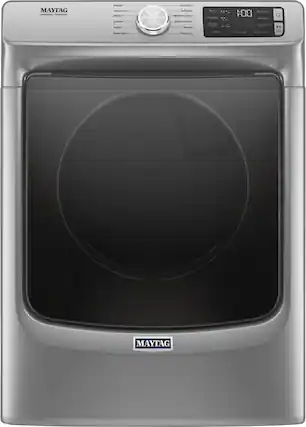 Maytag - 7.3 Cu. Ft. Stackable Gas Dryer with Steam and Extra Power Button - Metallic Slate