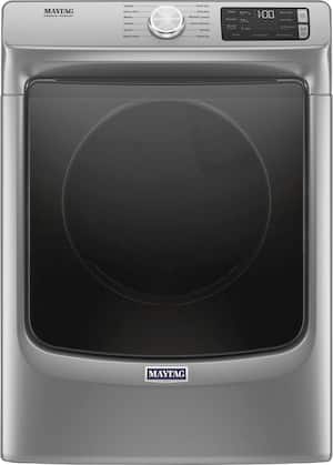 Maytag - 7.3 Cu. Ft. Stackable Gas Dryer with Steam and Extra Power Button - Metallic Slate