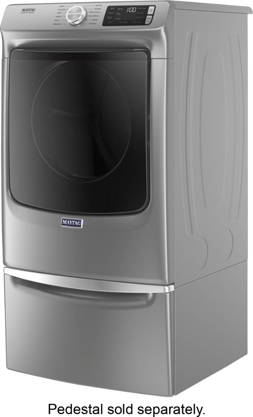 Alt View 13. Maytag - 7.3 Cu. Ft. Stackable Gas Dryer with Steam and Extra Power Button - Metallic Slate.