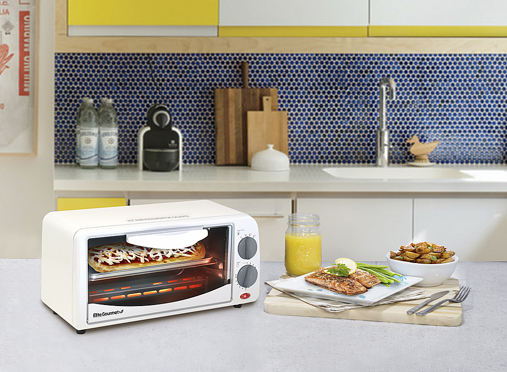 Elite Cuisine 0.6 Cu. Ft. Toaster Oven White ETO-224 - Best Buy