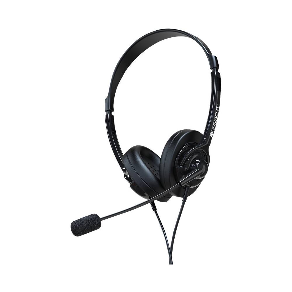 Front. Spracht - ZUM ZUM350B Wired On-Ear Headphones - Black.