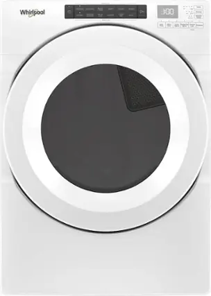 Front. Whirlpool - 7.4 Cu. Ft. Stackable Gas Dryer with Wrinkle Shield Option - White.