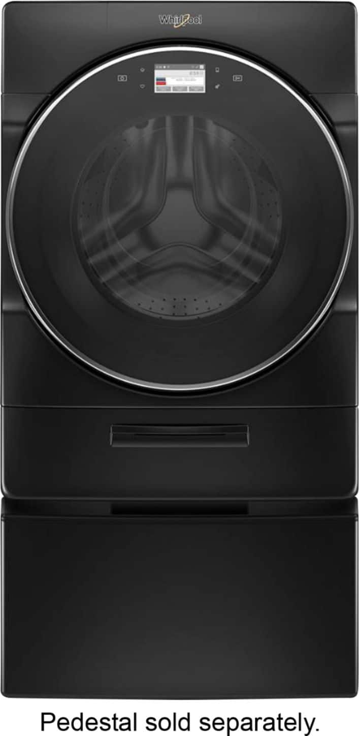 Alt View 12. Whirlpool - 5.0 Cu. Ft. High Efficiency Stackable Smart Front Load Washer with Steam and Load & Go XL Dispenser - Black Shadow.