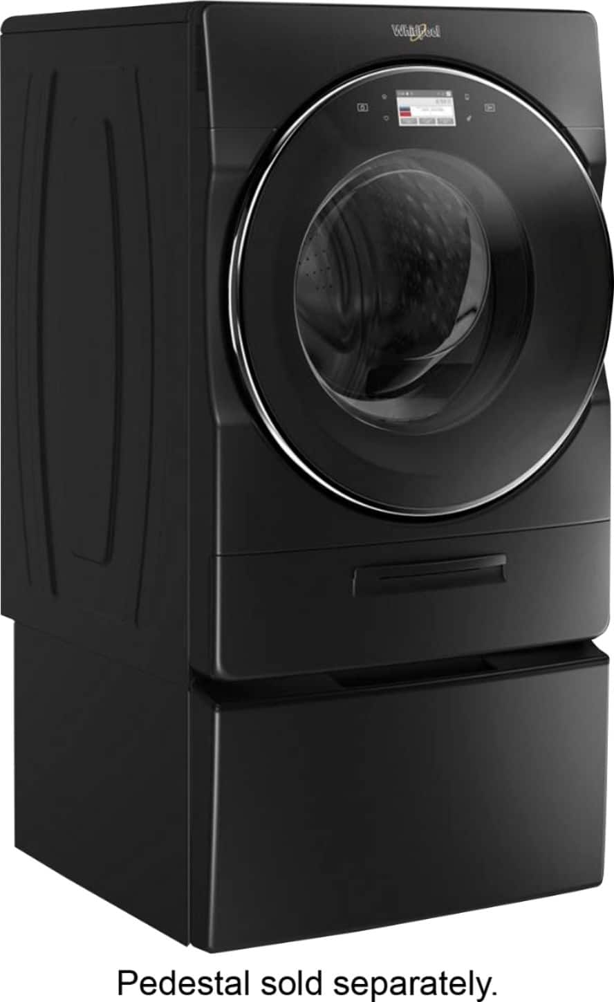 Alt View 1. Whirlpool - 5.0 Cu. Ft. High Efficiency Stackable Smart Front Load Washer with Steam and Load & Go XL Dispenser - Black Shadow.