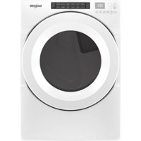Whirlpool - 7.4 Cu. Ft. Stackable Electric Dryer with Wrinkle Shield Option - White - Front_Zoom