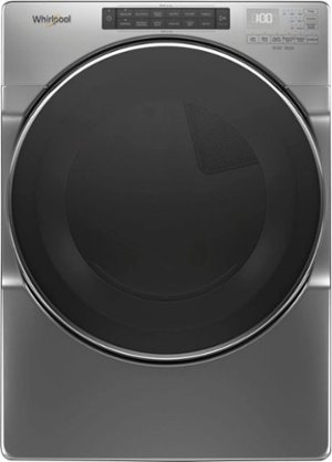 Whirlpool - 7.4 Cu. Ft. Stackable Electric Dryer with Steam and Wrinkle Shield Plus Option - Chrome shadow