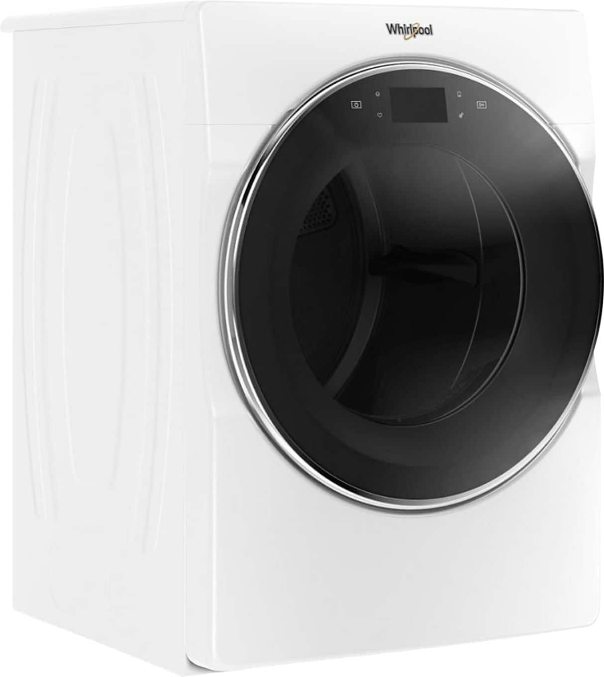 Angle View: Whirlpool - 7.4 Cu. Ft. 36-Cycle Gas Dryer with Steam - White