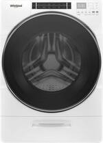 Whirlpool - 5.0 Cu. Ft. 37-Cycle High-Efficiency Front-Loading Washer with Steam - White - Front_Standard