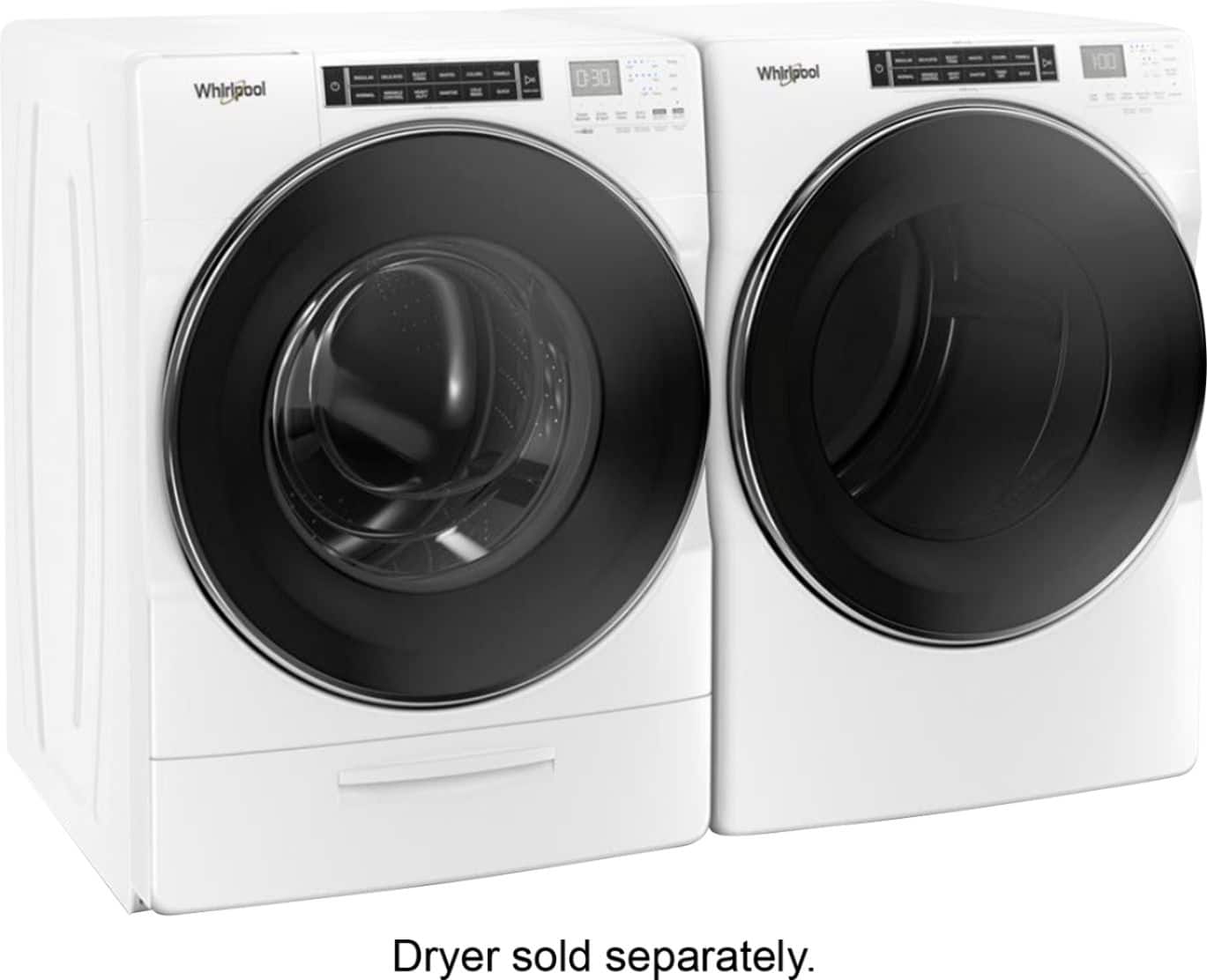 Alt View 13. Whirlpool - 5.0 Cu. Ft. High Efficiency Stackable Front Load Washer with Steam and FanFresh - White.