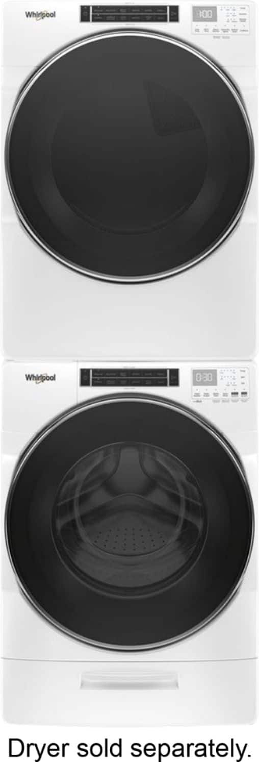 Alt View 14. Whirlpool - 5.0 Cu. Ft. High Efficiency Stackable Front Load Washer with Steam and FanFresh - White.