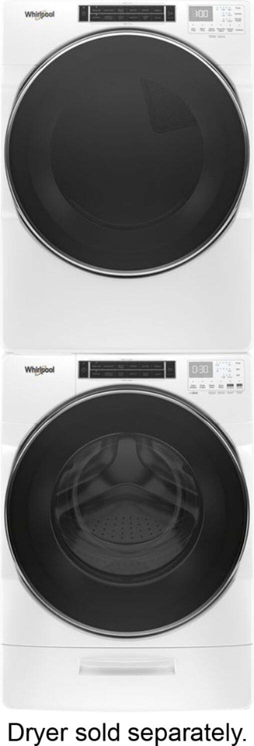 Alt View 14. Whirlpool - 5.0 Cu. Ft. High Efficiency Stackable Front Load Washer with Steam and FanFresh - White.