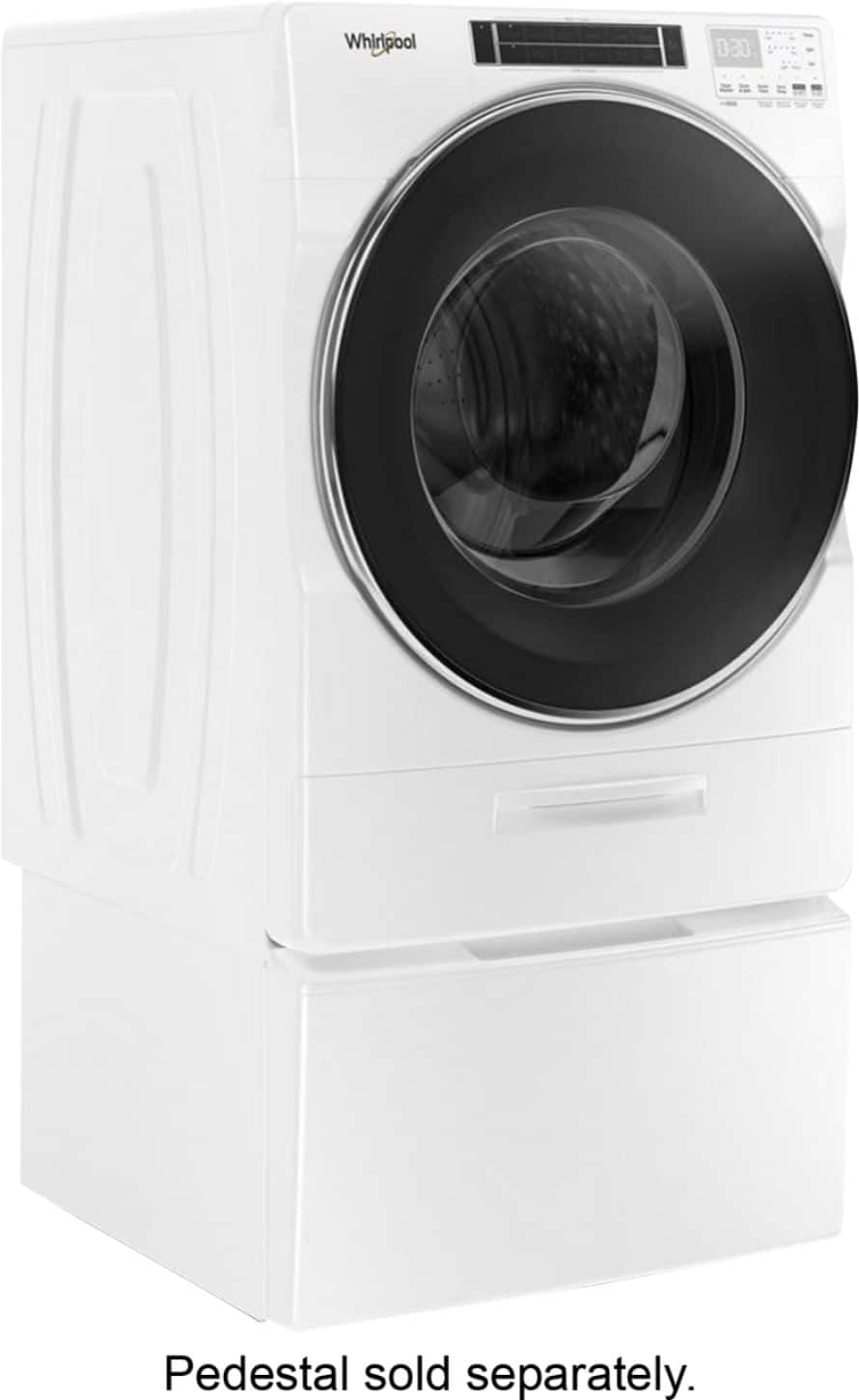 Alt View 1. Whirlpool - 5.0 Cu. Ft. High Efficiency Stackable Front Load Washer with Steam and FanFresh - White.