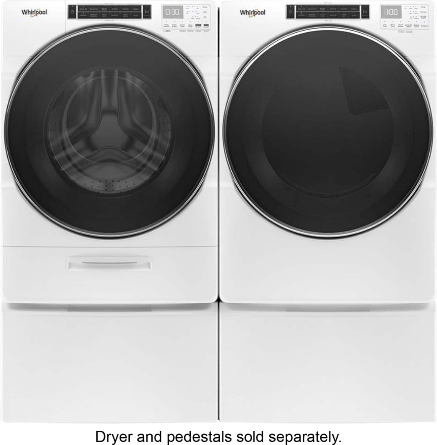 Alt View 6. Whirlpool - 5.0 Cu. Ft. High Efficiency Stackable Front Load Washer with Steam and FanFresh - White.