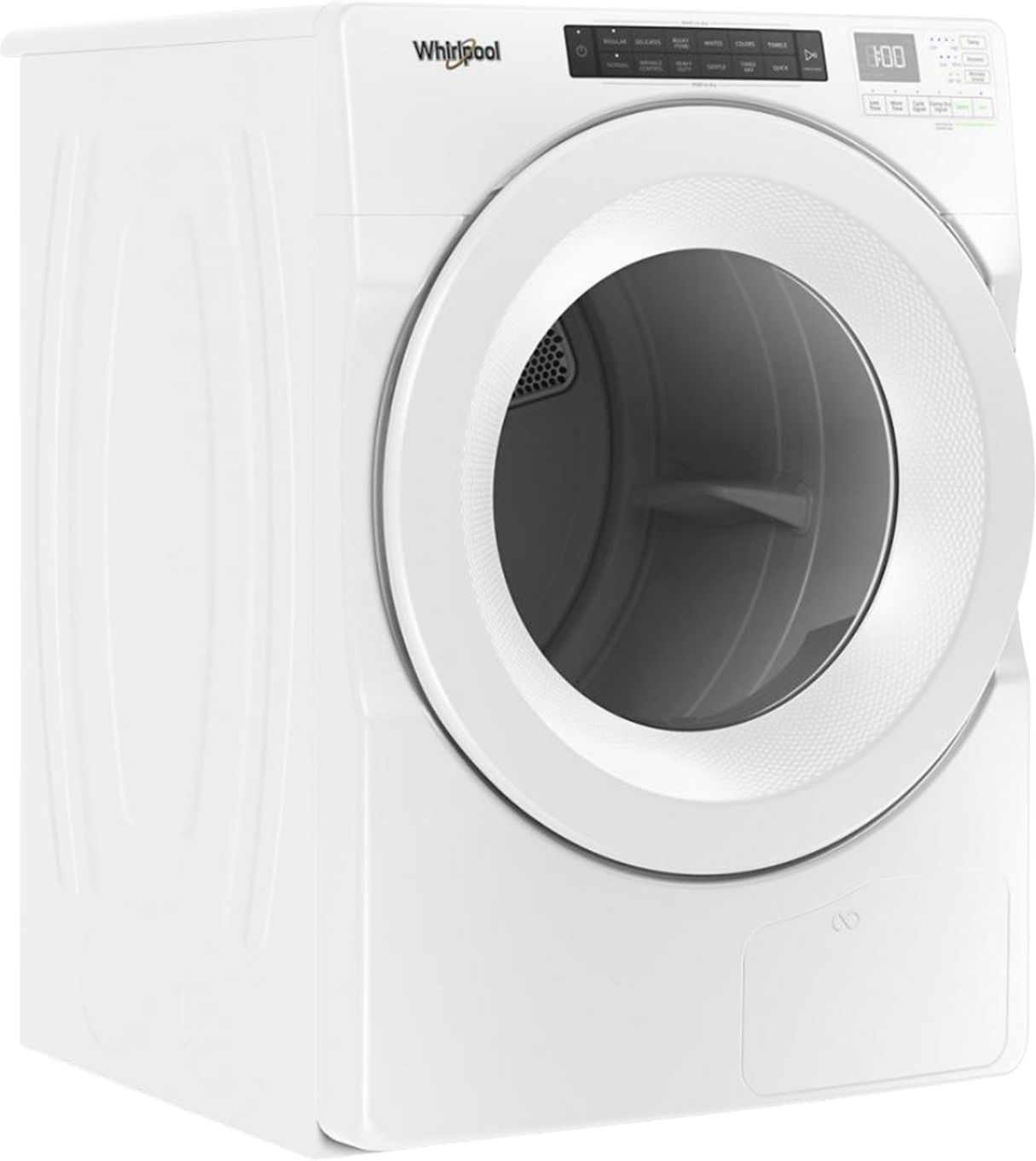 Angle View: Whirlpool - 4.5 Cu. Ft. High Efficiency Stackable Front Load Washer with Steam and Load & Go Dispenser - White