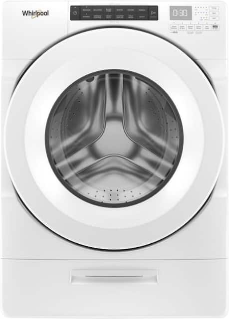 Whirlpool 4 5 Cu Ft 35 Cycle High Efficiency Front Loading Washer With Steam And Load Go Dispenser White Wfw5620hw Best Buy
