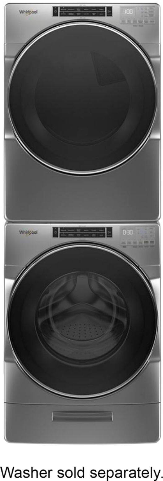 Alt View 12. Whirlpool - 7.4 Cu. Ft. Stackable Electric Dryer with Steam and Intuitive Controls - Chrome Shadow.