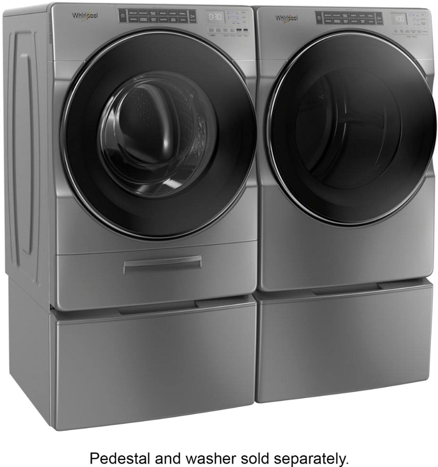 Alt View 13. Whirlpool - 7.4 Cu. Ft. Stackable Electric Dryer with Steam and Intuitive Controls - Chrome Shadow.
