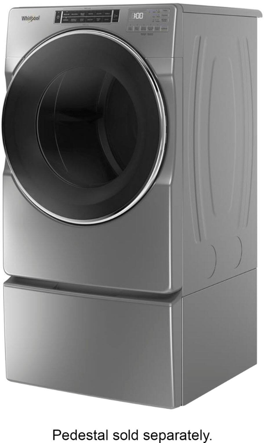 Alt View 6. Whirlpool - 7.4 Cu. Ft. Stackable Electric Dryer with Steam and Intuitive Controls - Chrome Shadow.