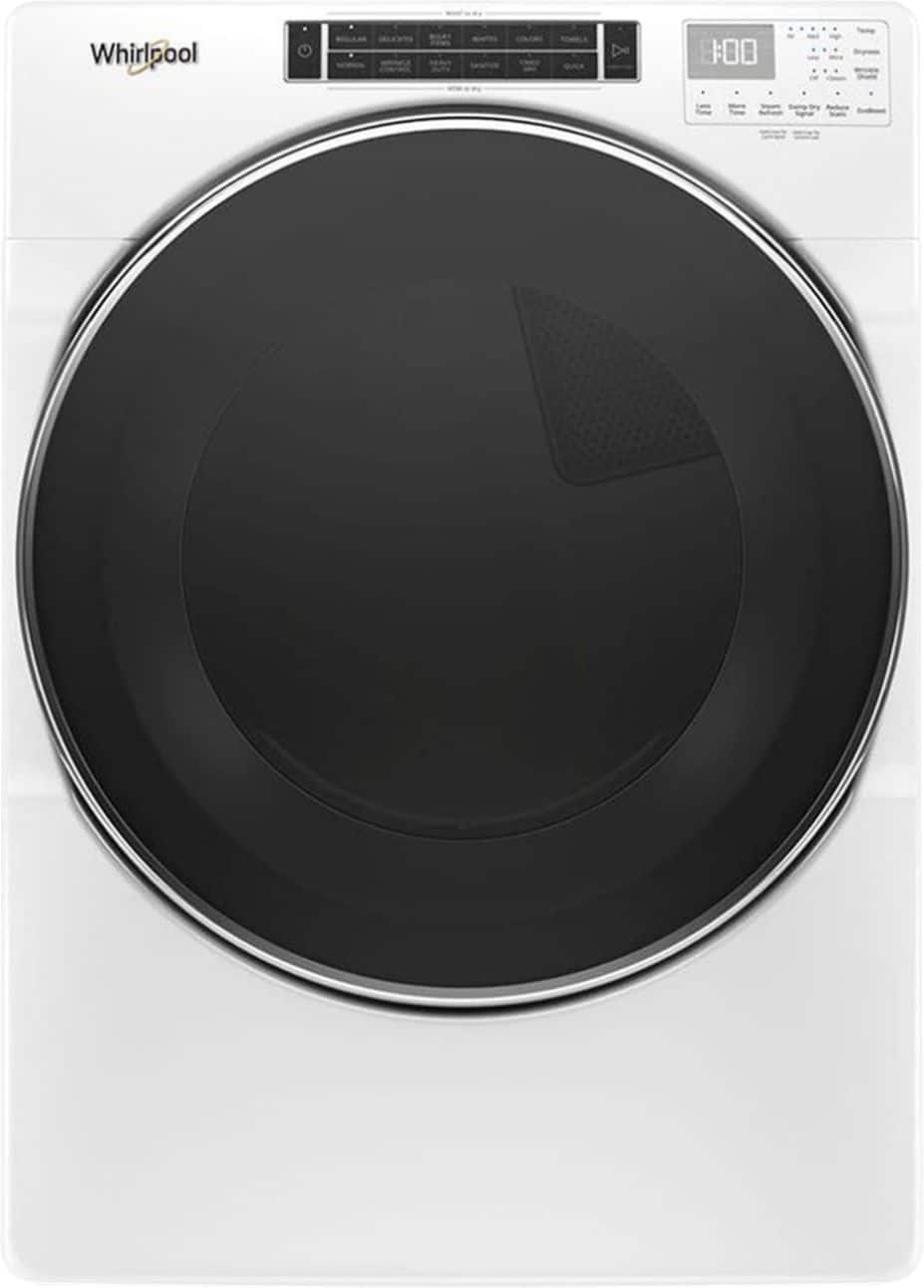 Whirlpool - 7.4 Cu. Ft. Stackable Electric Dryer with Steam and Intuitive Controls - White
