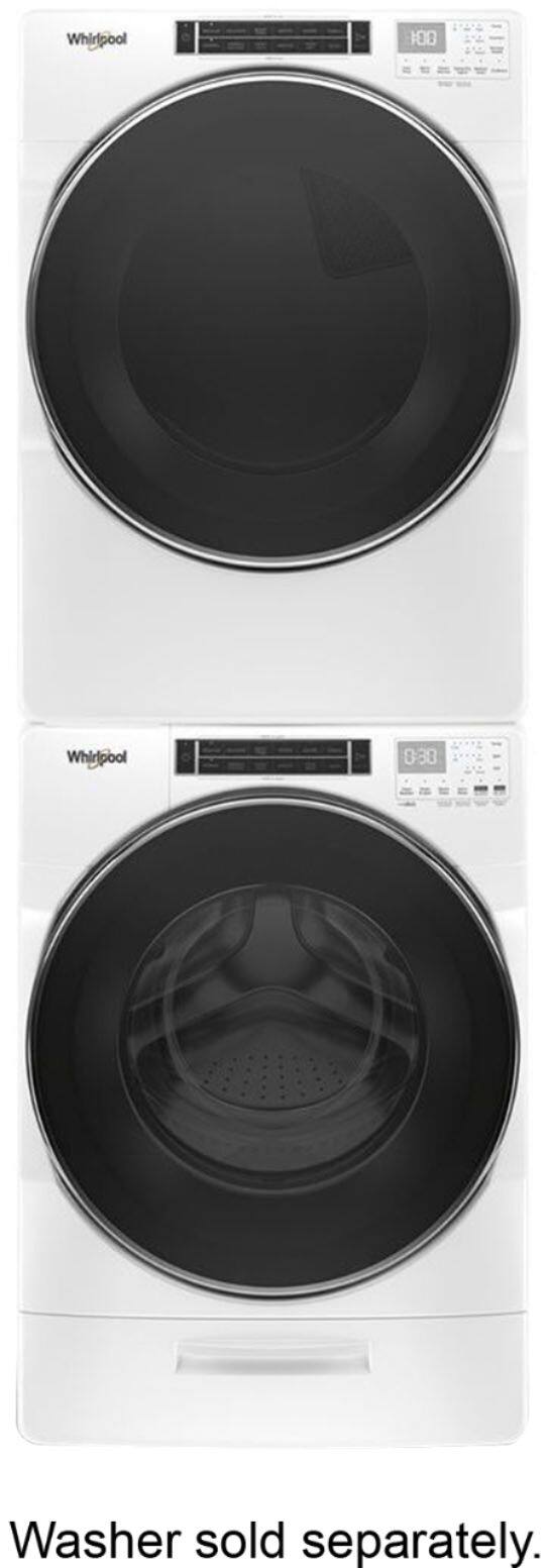 Alt View 13. Whirlpool - 7.4 Cu. Ft. Stackable Electric Dryer with Steam and Intuitive Controls - White.