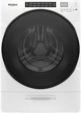 Whirlpool - 4.5 Cu. Ft. High Efficiency Stackable Front Load Washer with Steam and Load & Go XL Dispenser - White