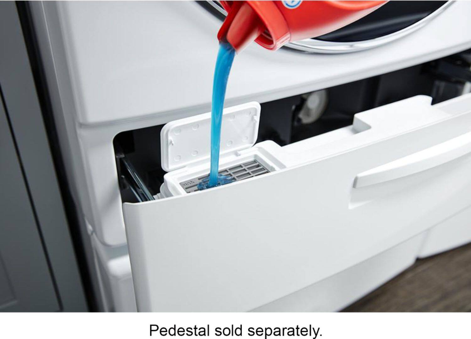 Alt View 12. Whirlpool - 4.5 Cu. Ft. High Efficiency Stackable Front Load Washer with Steam and Load & Go XL Dispenser - White.