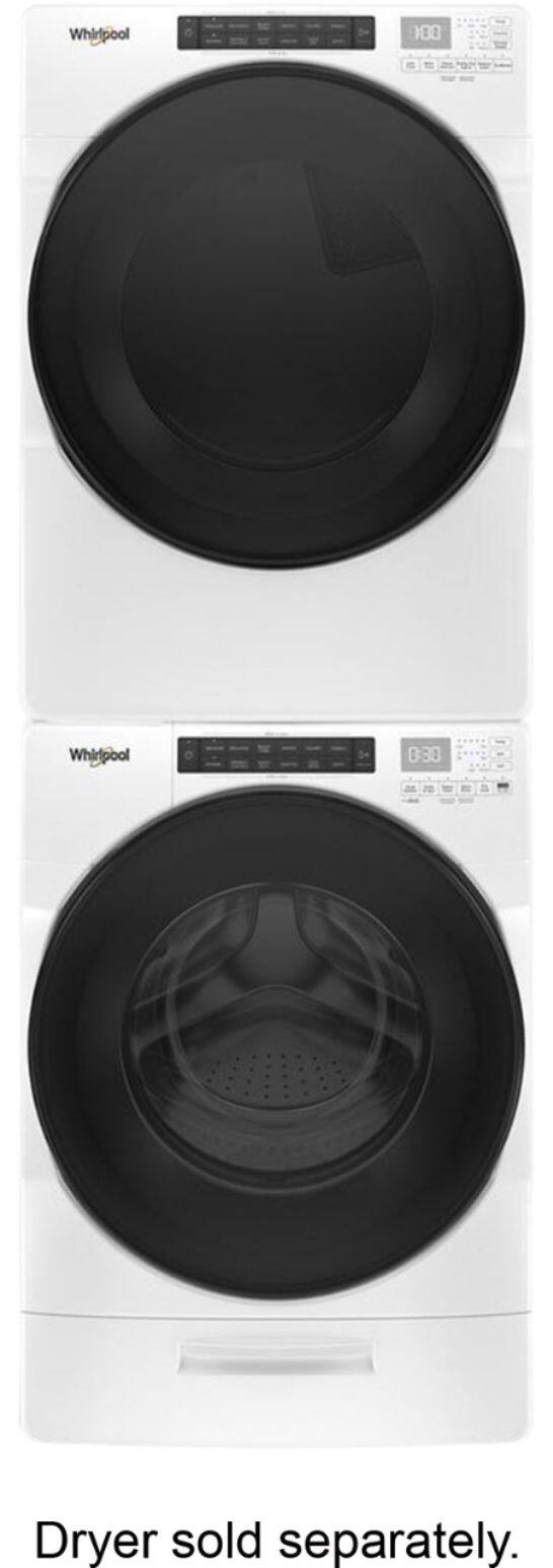 Alt View 13. Whirlpool - 4.5 Cu. Ft. High Efficiency Stackable Front Load Washer with Steam and Load & Go XL Dispenser - White.