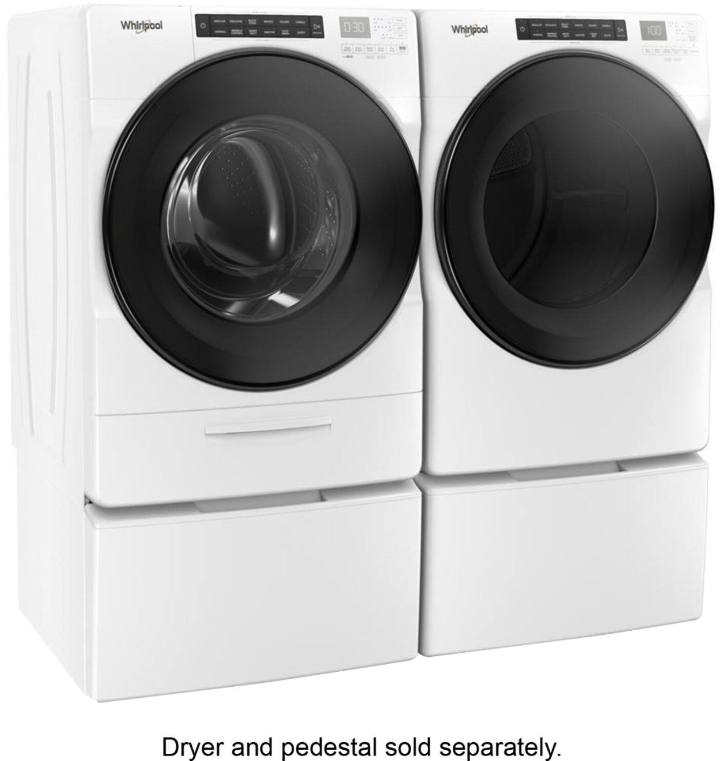 Alt View 14. Whirlpool - 4.5 Cu. Ft. High Efficiency Stackable Front Load Washer with Steam and Load & Go XL Dispenser - White.