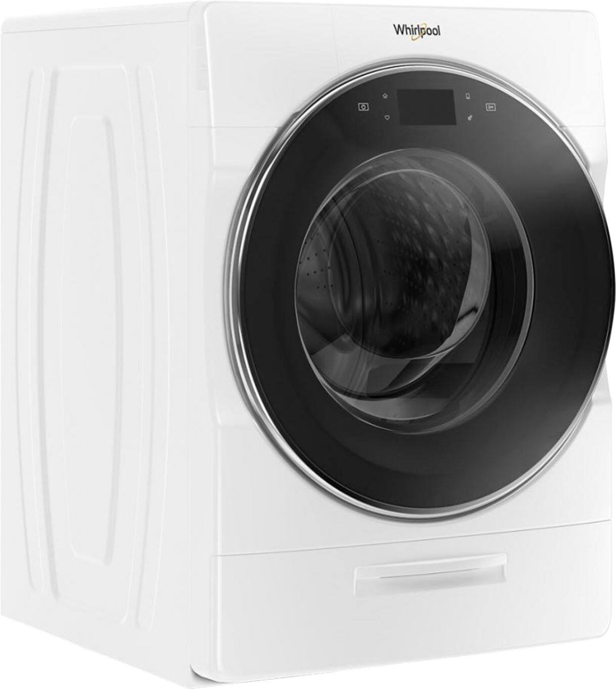 Angle. Whirlpool - 5.0 Cu. Ft. High Efficiency Stackable Front Load Washer with Steam and FanFresh - White.
