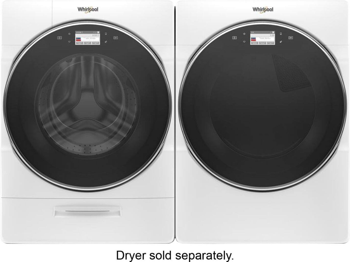 Alt View 6. Whirlpool - 5.0 Cu. Ft. High Efficiency Stackable Front Load Washer with Steam and FanFresh - White.