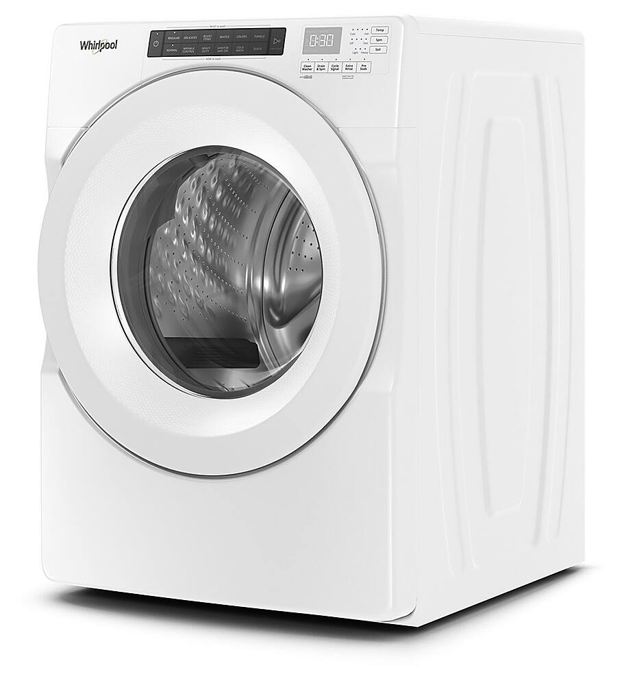 Alt View 3. Whirlpool - 4.3 Cu. Ft. High Efficiency Stackable Front Load Washer with 35 Cycle Options - White.