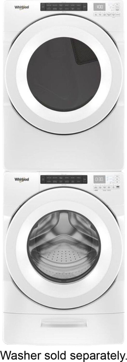 Alt View 13. Whirlpool - 7.4 Cu. Ft. Stackable Electric Dryer - White.