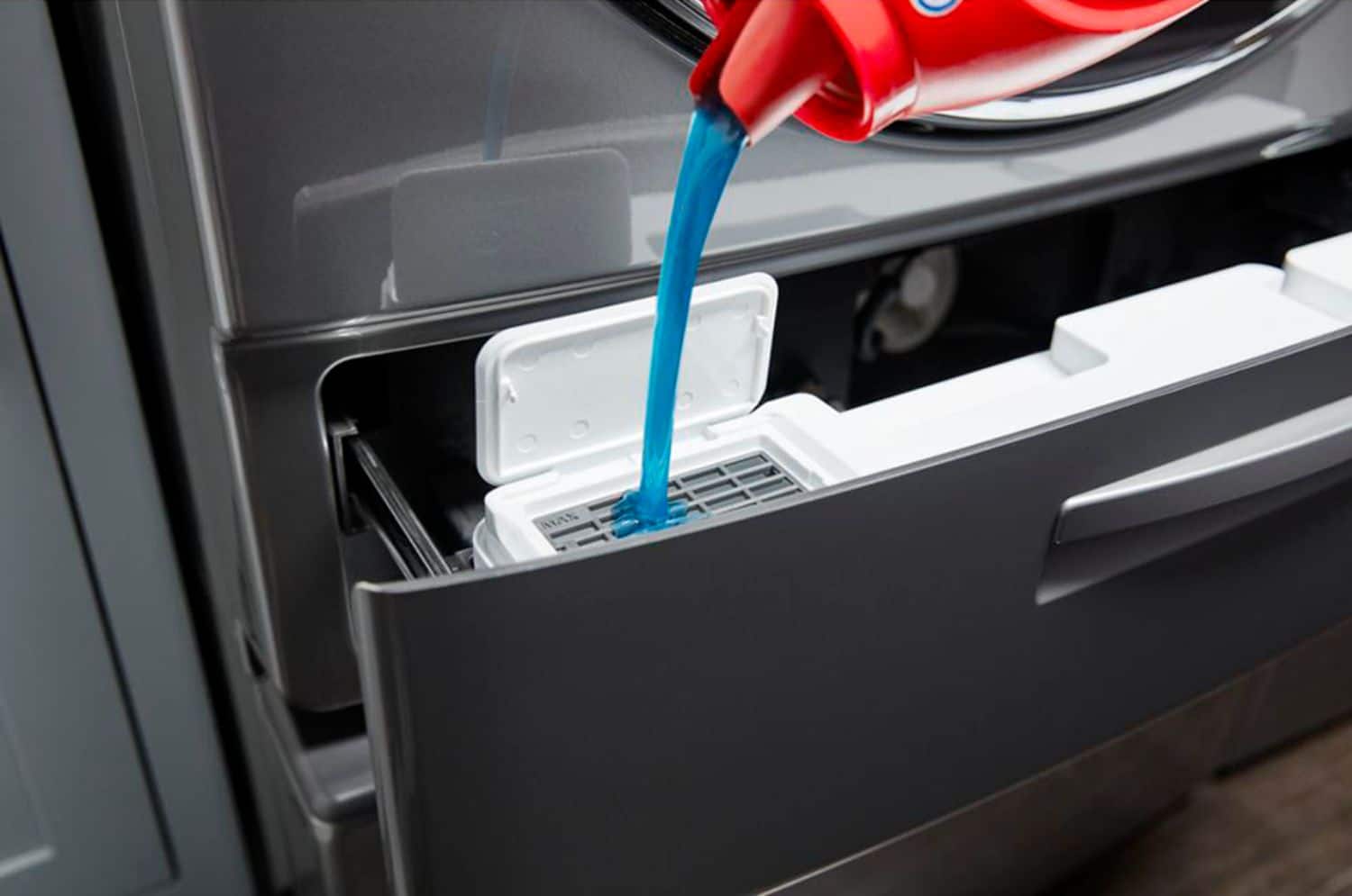 Alt View 15. Whirlpool - 5.0 Cu. Ft. High Efficiency Front Load Washer with Steam and Load & Go XL Dispenser - Chrome Shadow.