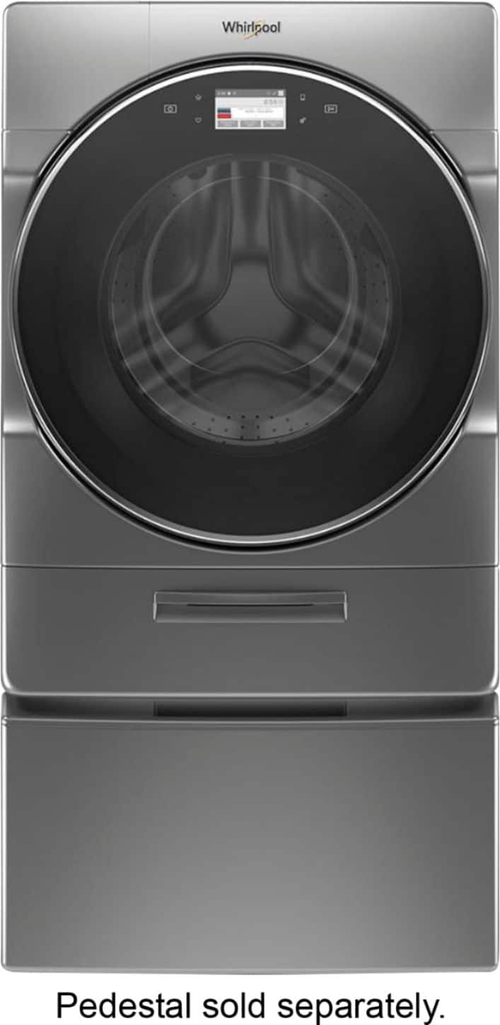 Alt View 16. Whirlpool - 5.0 Cu. Ft. High Efficiency Front Load Washer with Steam and Load & Go XL Dispenser - Chrome Shadow.