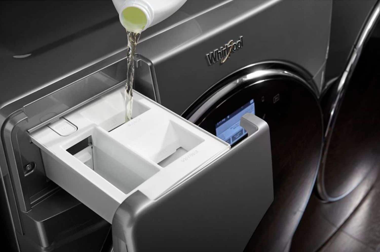 Alt View 17. Whirlpool - 5.0 Cu. Ft. High Efficiency Front Load Washer with Steam and Load & Go XL Dispenser - Chrome Shadow.