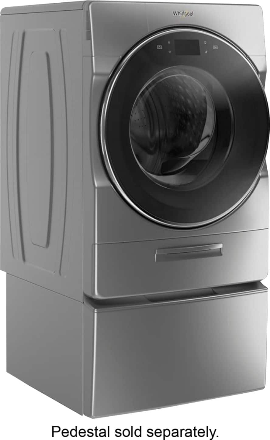Alt View 1. Whirlpool - 5.0 Cu. Ft. High Efficiency Front Load Washer with Steam and Load & Go XL Dispenser - Chrome Shadow.