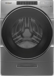 Whirlpool - 4.5 Cu. Ft. High Efficiency Stackable Front Load Washer with Steam and Load & Go XL Dispenser - Chrome Shadow - Front_Zoom