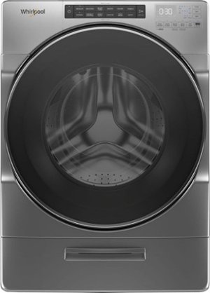 Whirlpool - 4.5 Cu. Ft. High Efficiency Stackable Front Load Washer with Steam and Load & Go XL Dispenser - Chrome shadow