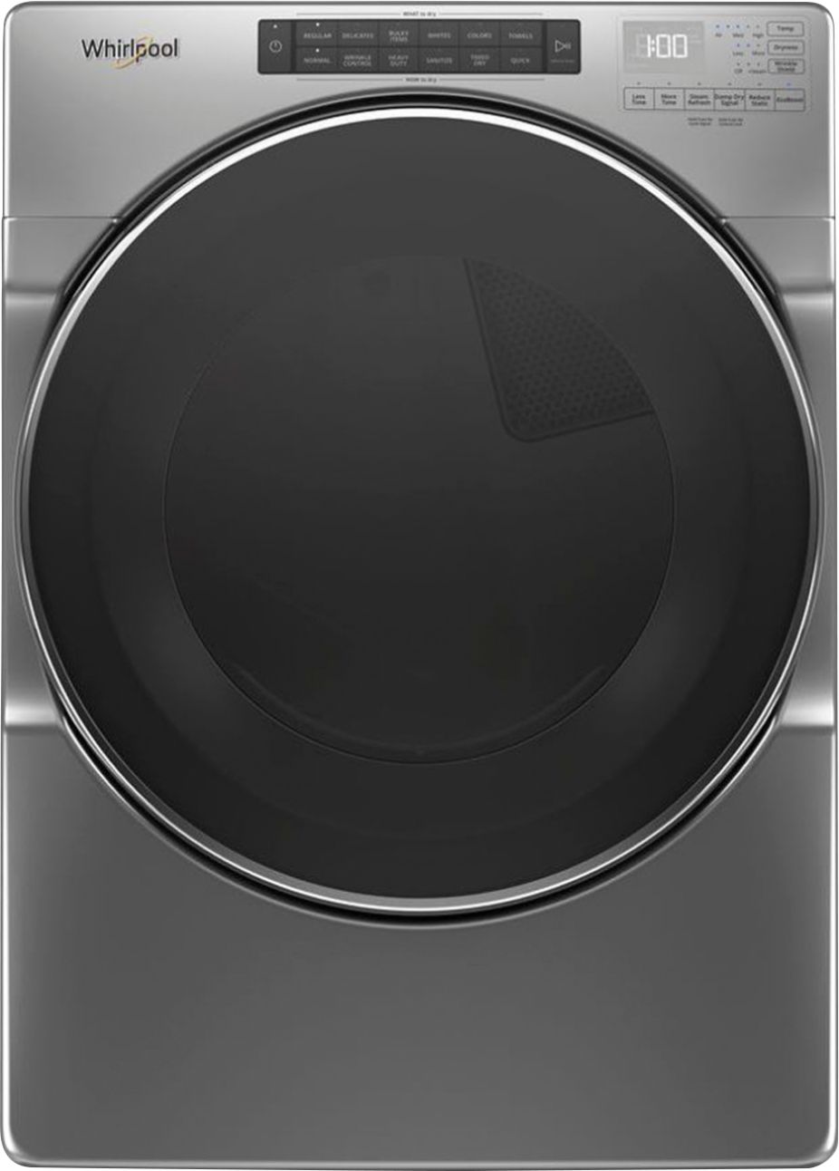 Whirlpool - 7.4 Cu. Ft. 36-Cycle High-Efficiency Gas Dryer with Steam - Chrome shadow