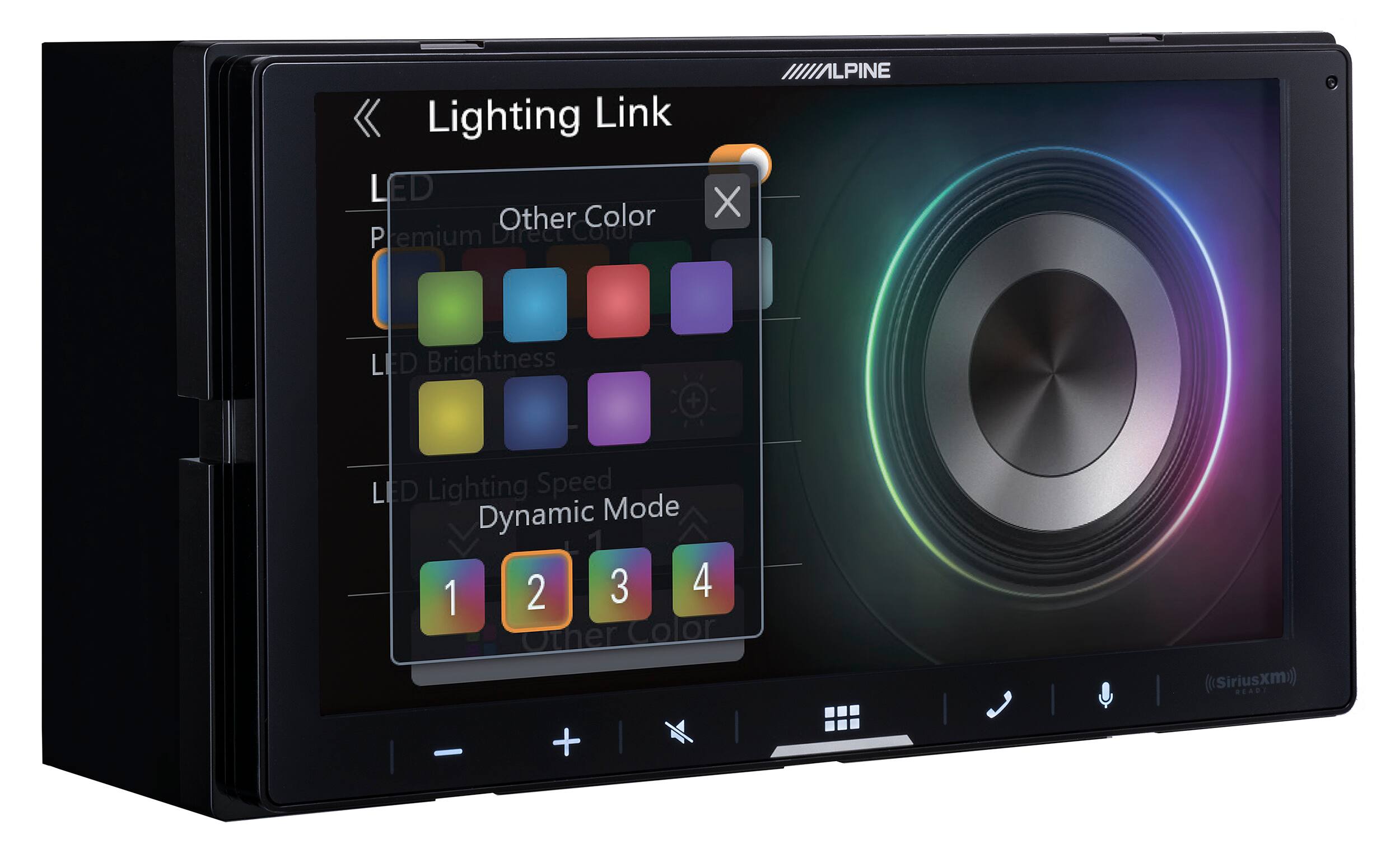 Lighting Link

LED
- Premium
- Other Color
- LED Brightness
- LED Lighting Speed
- Dynamic Mode
  - 1
  - 2
  - 3
  - 4
- Other Color (SiriusXM)

BEAD